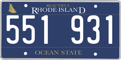 RI license plate 551931