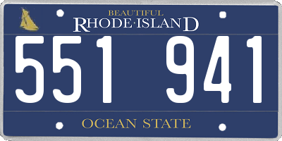 RI license plate 551941