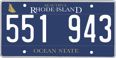 RI license plate 551943
