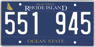 RI license plate 551945