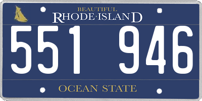 RI license plate 551946