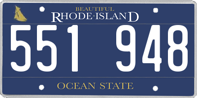 RI license plate 551948