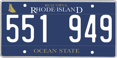 RI license plate 551949