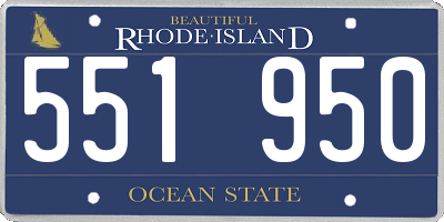 RI license plate 551950