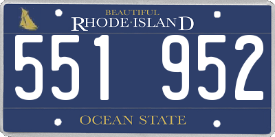 RI license plate 551952
