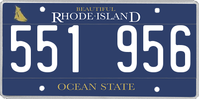 RI license plate 551956