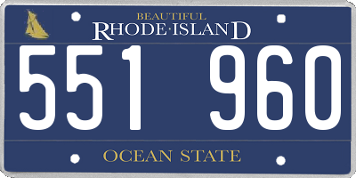 RI license plate 551960