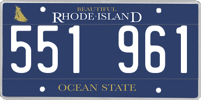 RI license plate 551961