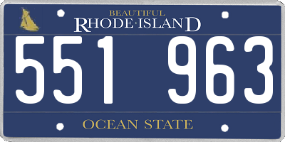RI license plate 551963