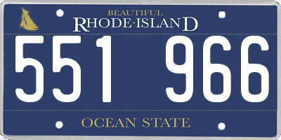 RI license plate 551966