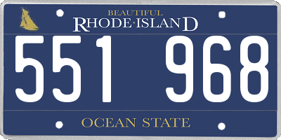 RI license plate 551968