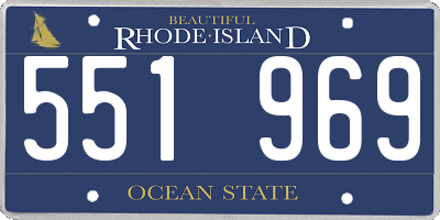 RI license plate 551969