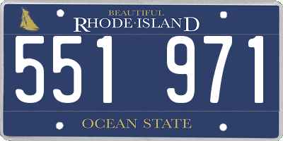 RI license plate 551971