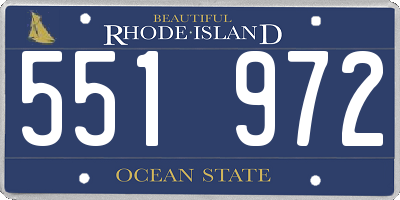 RI license plate 551972