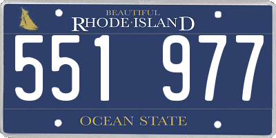 RI license plate 551977