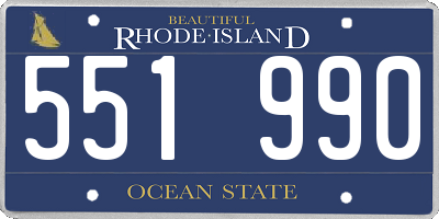 RI license plate 551990