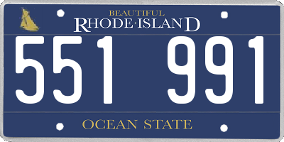 RI license plate 551991