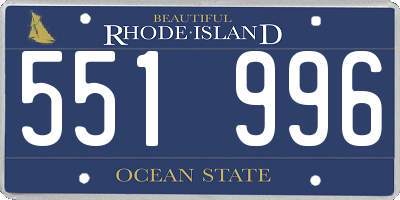 RI license plate 551996
