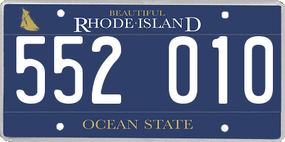 RI license plate 552010