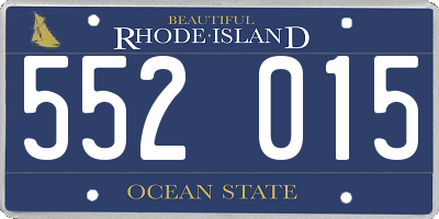 RI license plate 552015