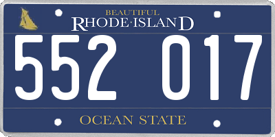 RI license plate 552017