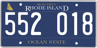 RI license plate 552018