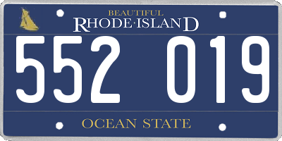 RI license plate 552019