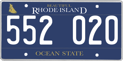 RI license plate 552020