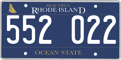RI license plate 552022