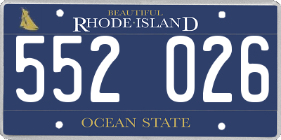 RI license plate 552026