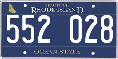 RI license plate 552028
