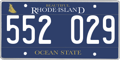 RI license plate 552029