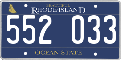 RI license plate 552033