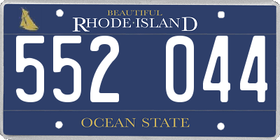 RI license plate 552044