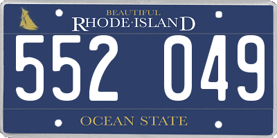 RI license plate 552049