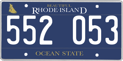 RI license plate 552053