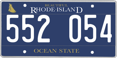 RI license plate 552054