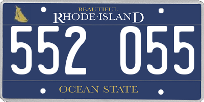 RI license plate 552055