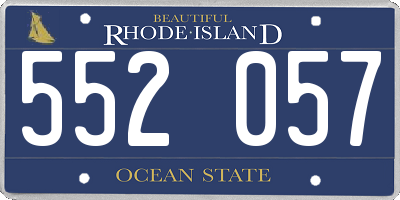 RI license plate 552057