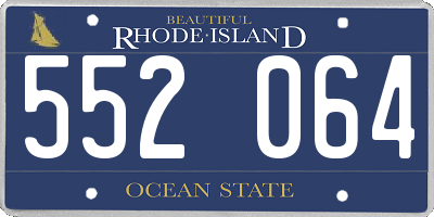 RI license plate 552064