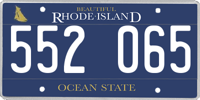 RI license plate 552065