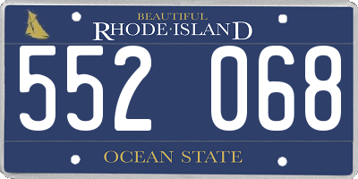 RI license plate 552068