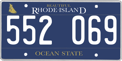 RI license plate 552069