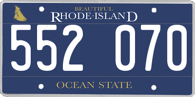 RI license plate 552070