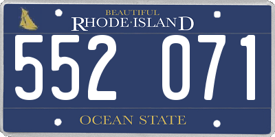 RI license plate 552071
