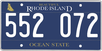 RI license plate 552072