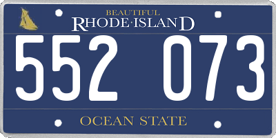 RI license plate 552073