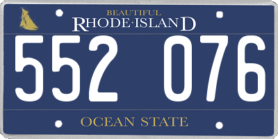 RI license plate 552076