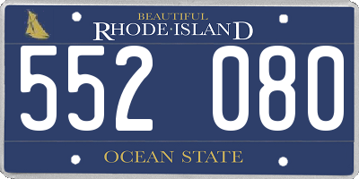 RI license plate 552080