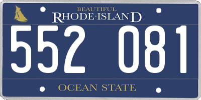 RI license plate 552081